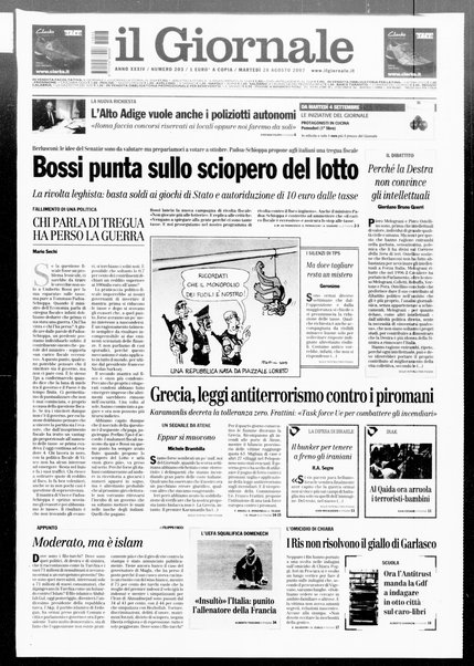 Il giornale : quotidiano del mattino